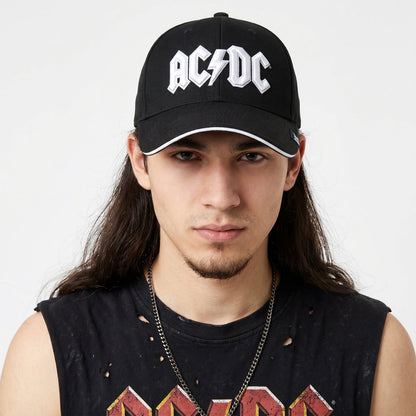 AC/DC - WHITE LOGO - Baseball Cap Black