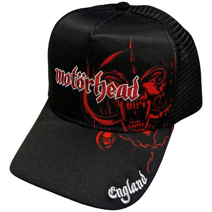 MOTORHEAD - ENGLAND RED WARPIG - Mesh Back Cap Black