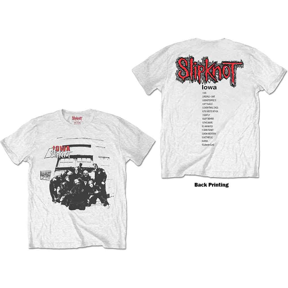 SLIPKNOT - IOWA TRACK LIST - T-Shirt White