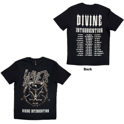 SLAYER - DIVINE INTERVENTION 2014 DATES - T-Shirt Black (Back Print)