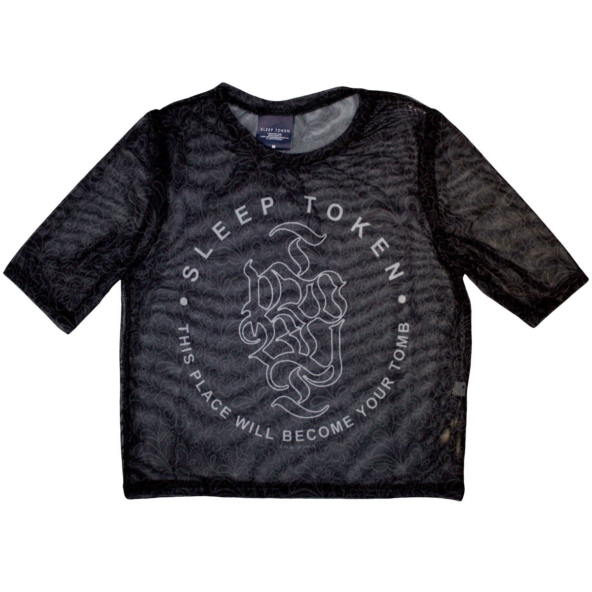 SLEEP TOKEN - TOMB - Ladies Crop Top Black