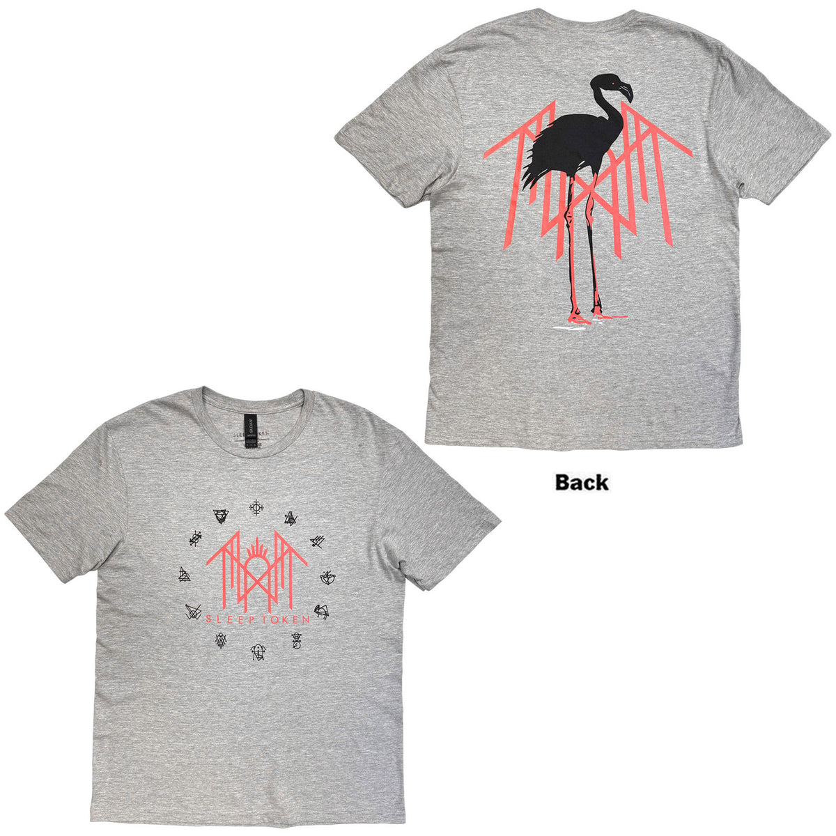 SLEEP TOKEN - FLAMINGO PINK LOGO - T-Shirt Grey