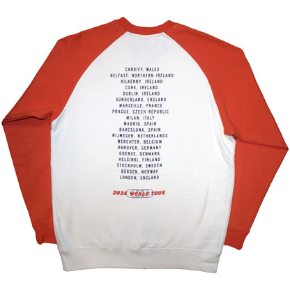 BRUCE SPRINGSTEEN - TOUR '24 WHEEL - Raglan T-Shirt White, Orange