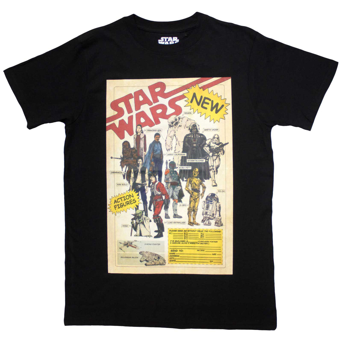 STAR WARS - ACTION FIGURES - T-Shirt Black