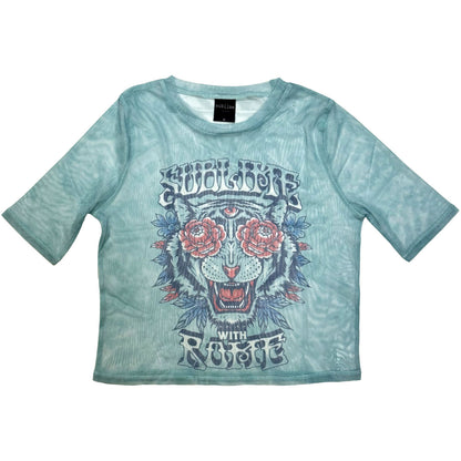 SUBLIME - WITH ROME - Ladies Crop Top Blue