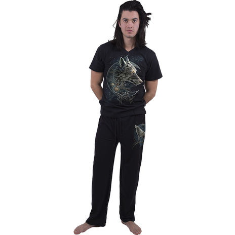 CELTIC WOLF - 4tlg. Herren Gothic Pyjama Set