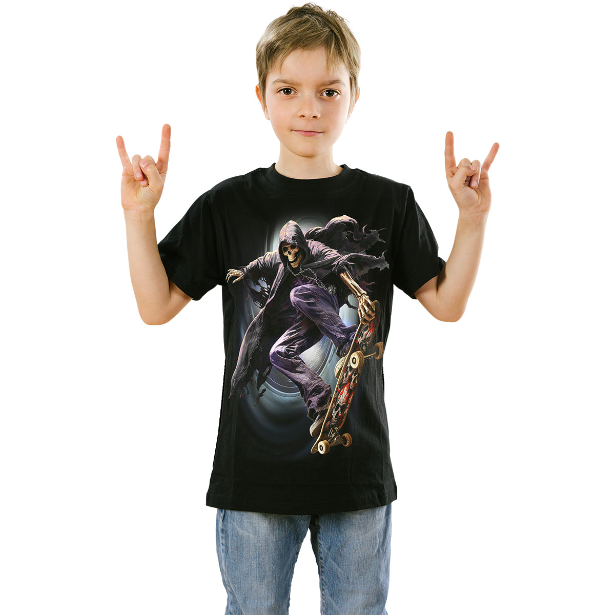 SOUL BOARDER - Kinder T-Shirt Schwarz