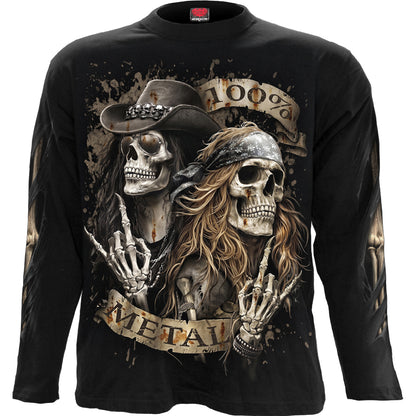 PURE METAL – Langarm-T-Shirt, schwarz