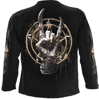 PURE METAL – Langarm-T-Shirt, schwarz