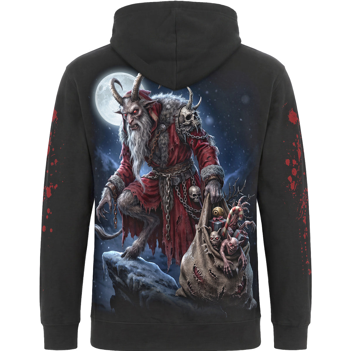 KRAMPUS-NACHT – Kapuzenpulli, schwarz