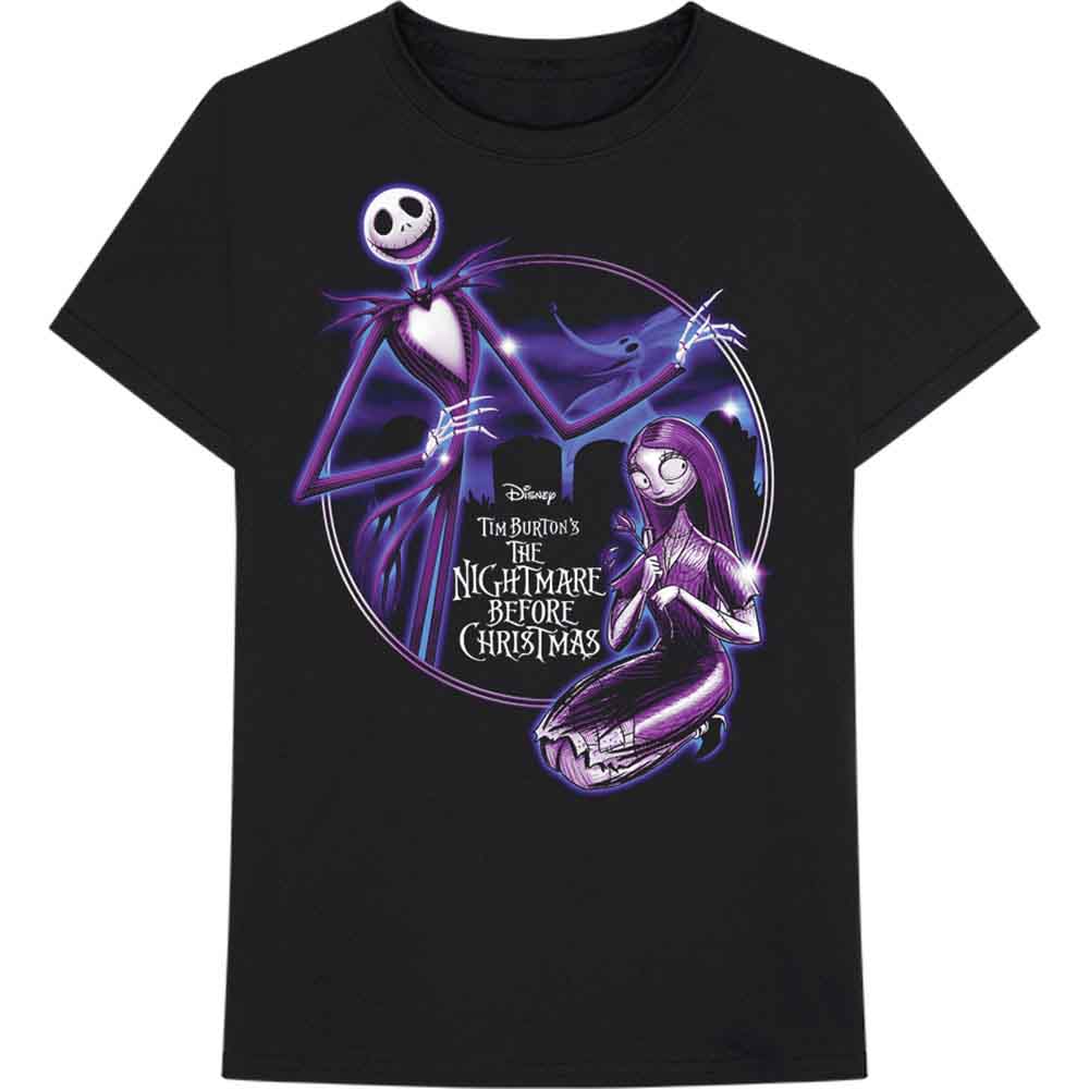 THE NIGHTMARE BEFORE CHRISTMAS - PURPLE GRAVEYARD - T-Shirt Black