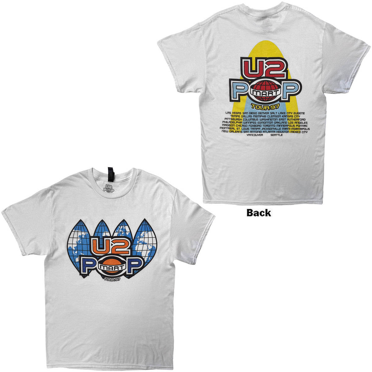 U2 - POPMART US TOUR '97 - T-Shirt White