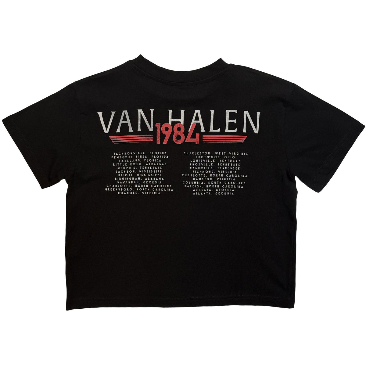 VAN HALEN - '84 TOUR - Ladies Crop Top Black