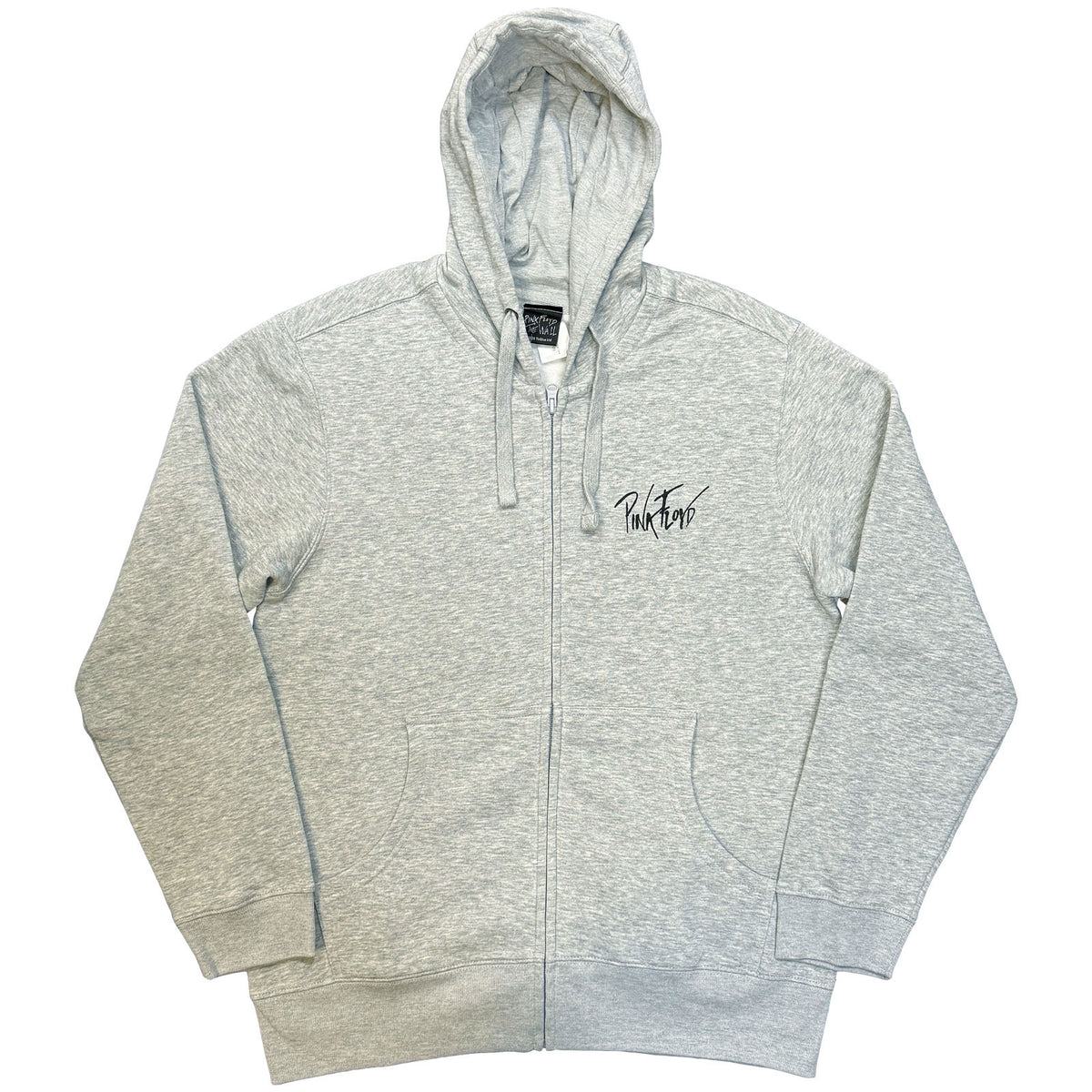 PINK FLOYD - THE WALL FADED HAMMERS LOGO - Zipped Hoodie Grey