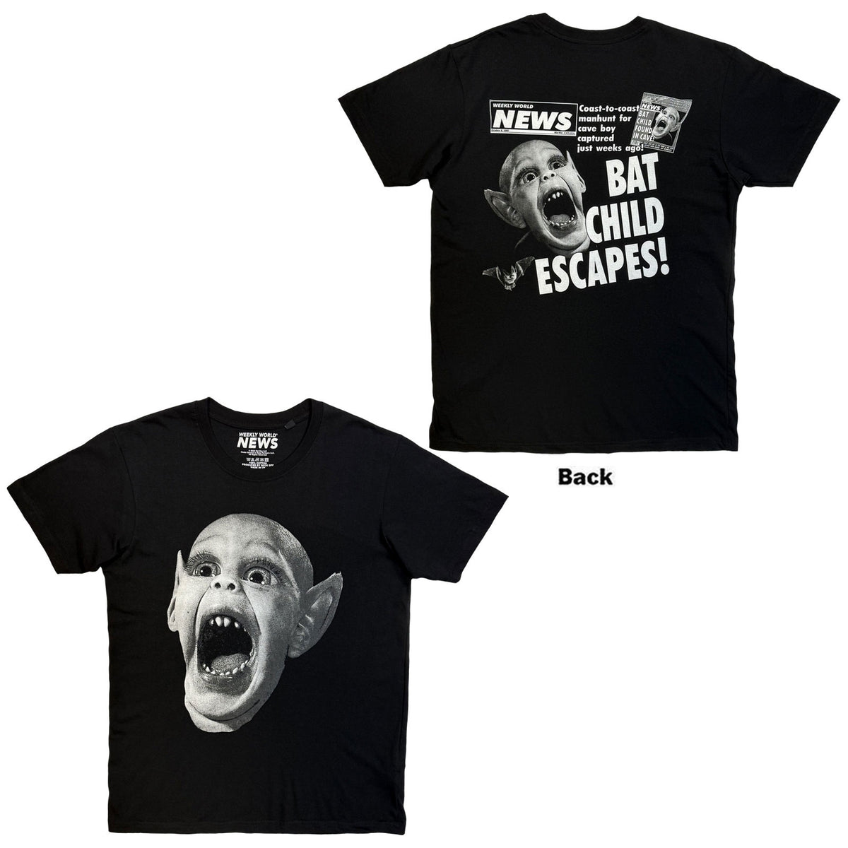 WEEKLY WORLD NEWS - JUMBO BAT BOY - T-Shirt Black