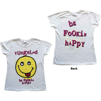 YUNGBLUD - RAVER SMILE - Ladies T-Shirt White