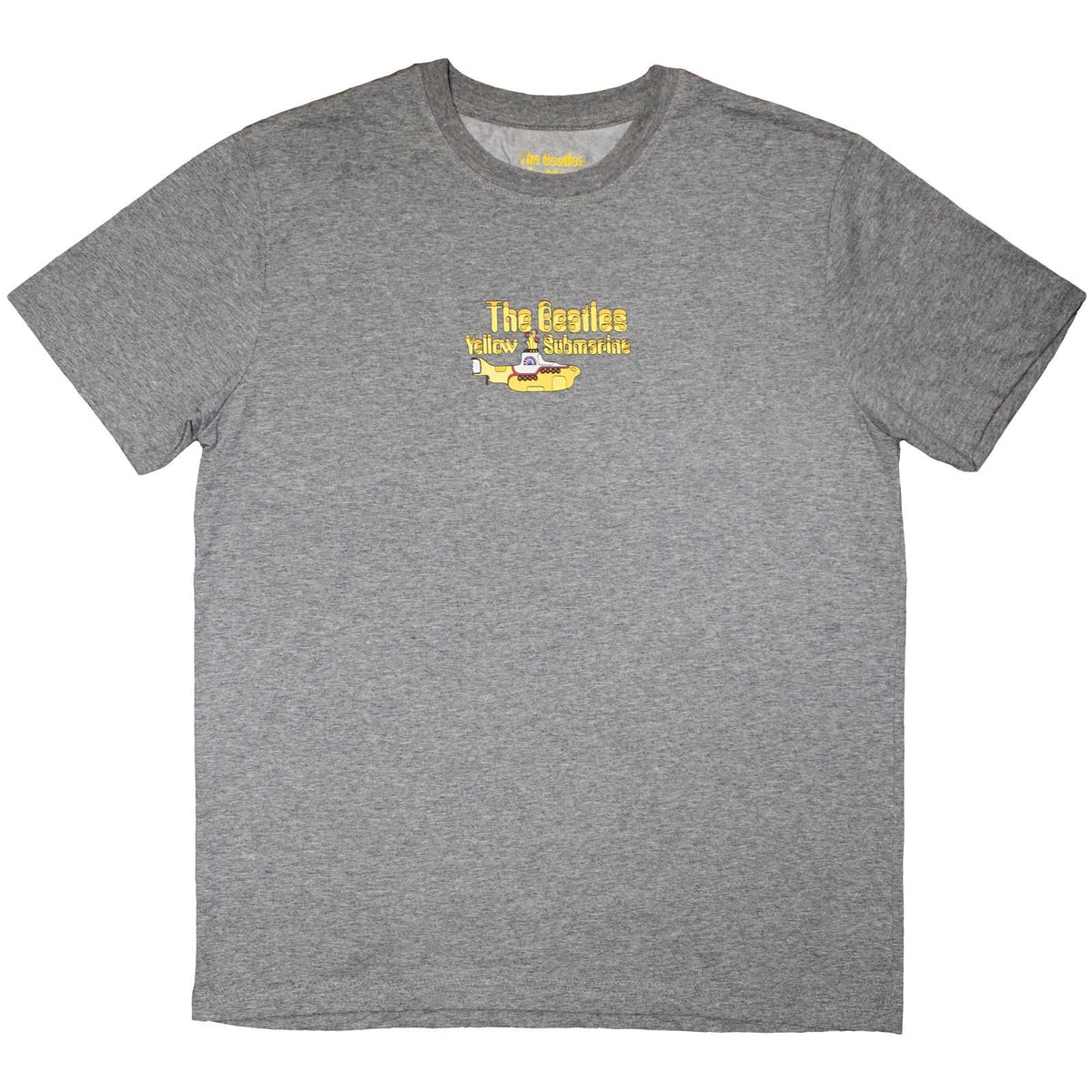 THE BEATLES - YELLOW SUBMARINE MINI SUB & LOGO - T-Shirt Grey