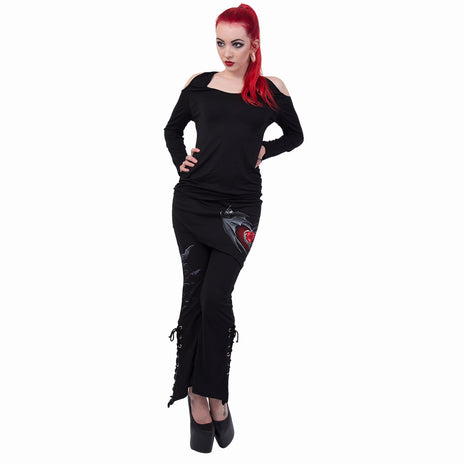 BAT'S HEART - 2in1 Boot-Cut Leggings mit Micro Slant Skirt