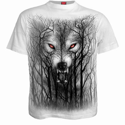 FOREST WOLF - T-Shirt White - Spiral USA