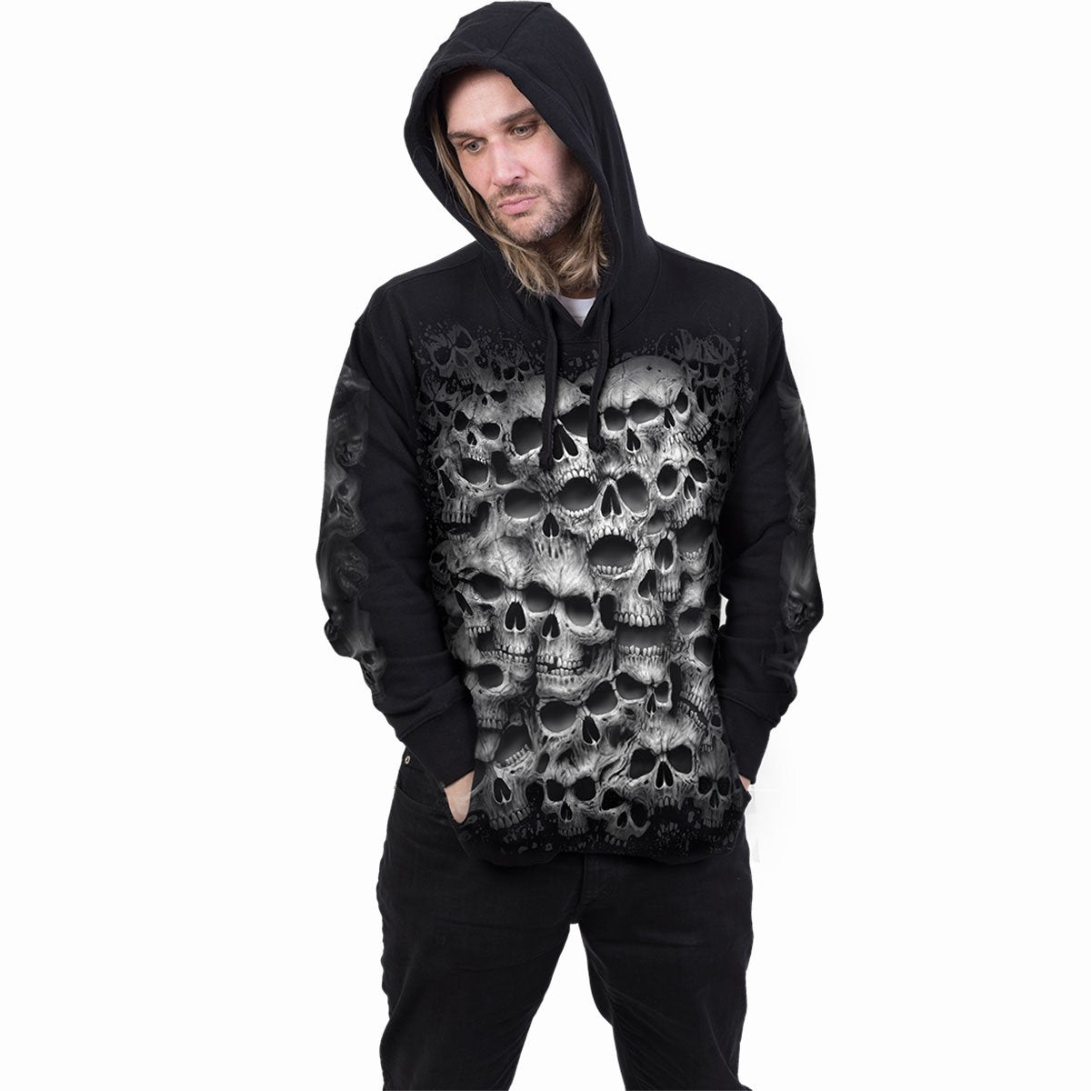 TWISTED SKULLS - Hoody Schwarz