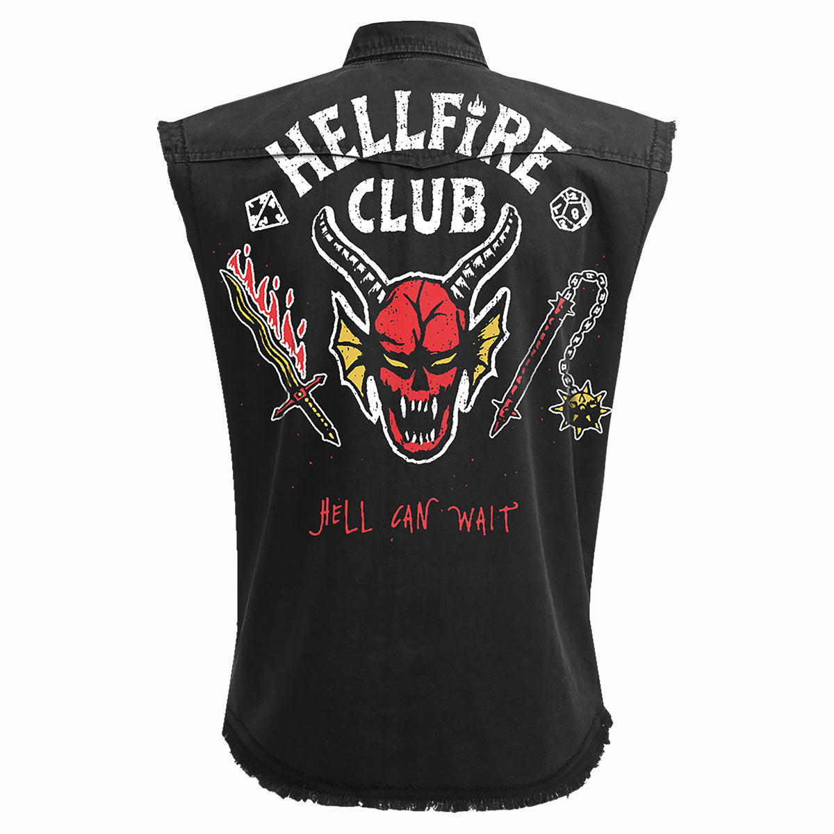 HELL FIRE CLUB - Ärmelloser Stone Washed Worker Schwarz