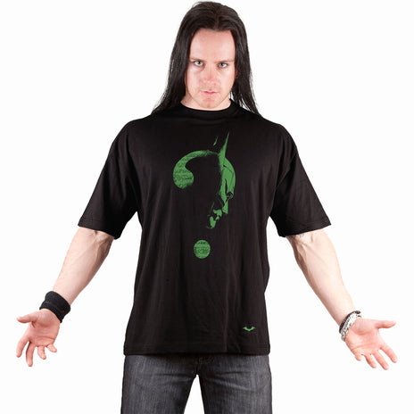 RIDDLER - GLOW IN THE DARK LOGO - Front Print T-Shirt Black