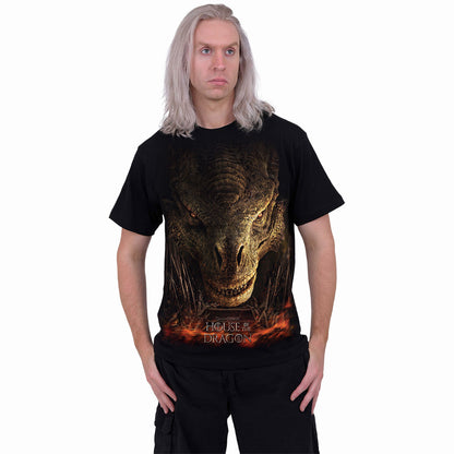 HOD - DRAGON THRONE - Front Print T-Shirt Schwarz