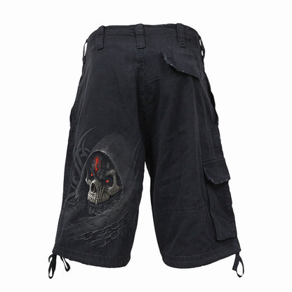 DARK DEATH - Vintage Cargo Shorts Schwarz