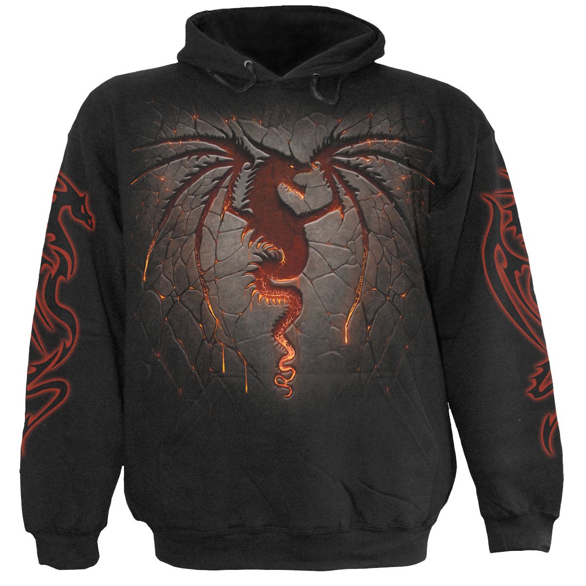 DRAGON FURNACE - Hoody Black - Spiral USA