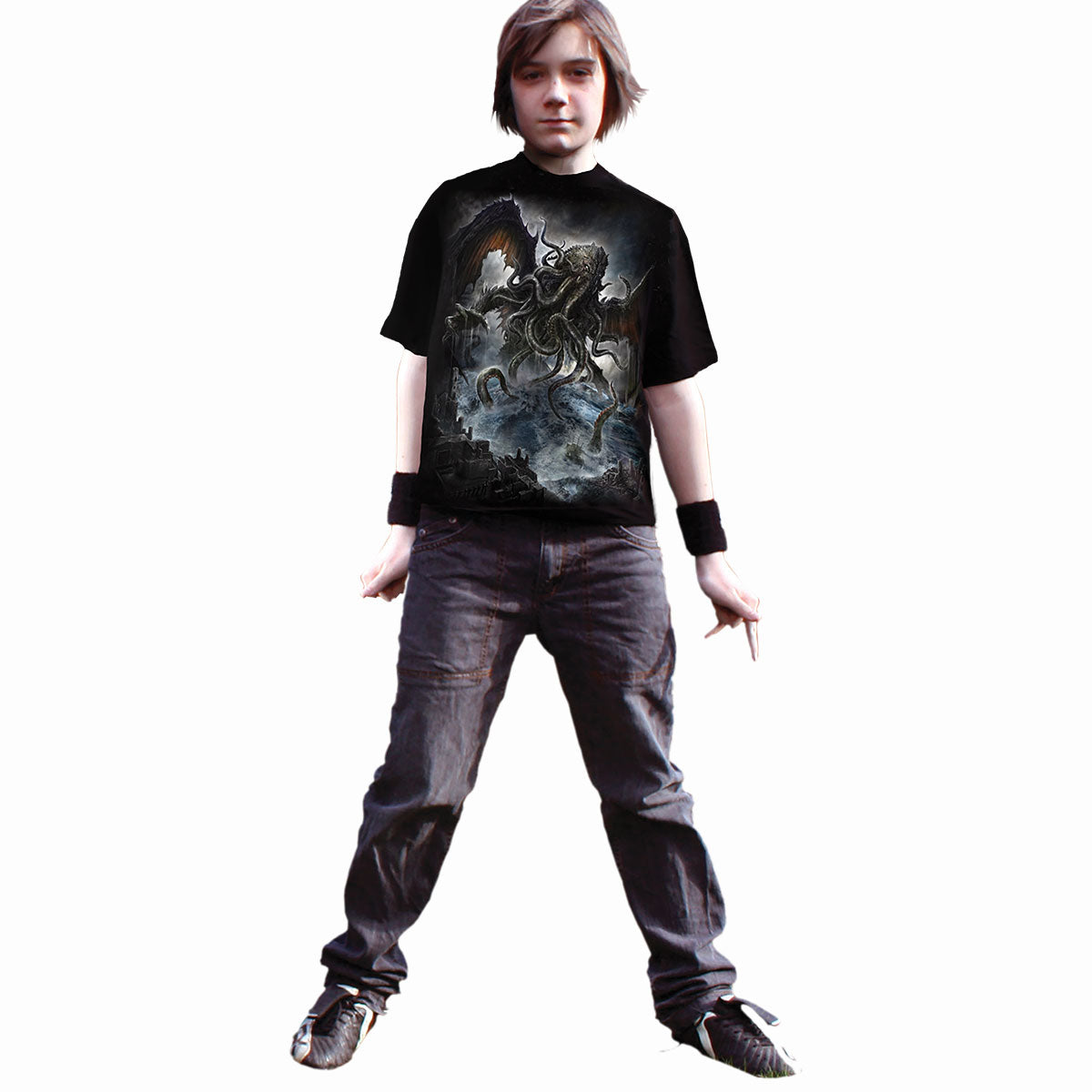 CTHULHU - Kinder T-Shirt Schwarz