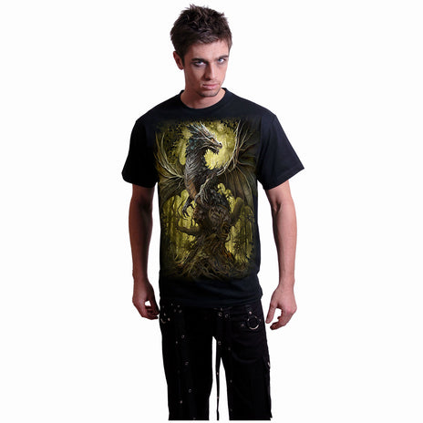 Spiral Men's Zombie Rock Band Graphic T-Shirt – 100% Cotton Heavy Metal Tee