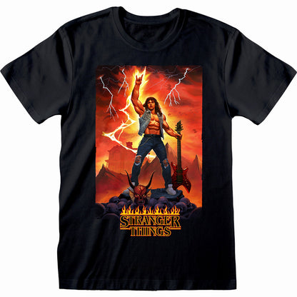 STRANGER THINGS 4 - EDDIE ROCKS - T-Shirt Black