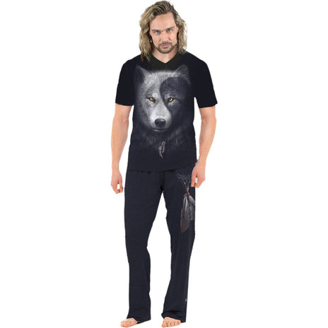 WOLF CHI - 4tlg. Gothic Pyjama Set für Männer
