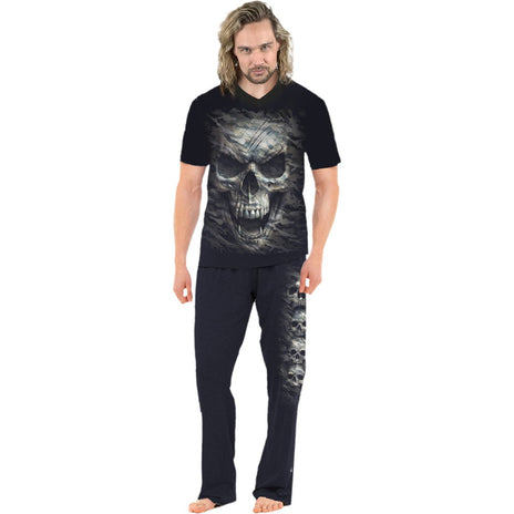 CAMO-SKULL - 4teiliges Gothic Pyjama Set für Männer