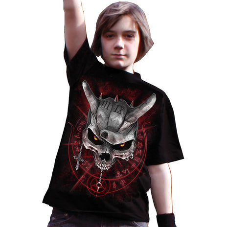 NEVER TOO LOUD - Kinder T-Shirt Schwarz