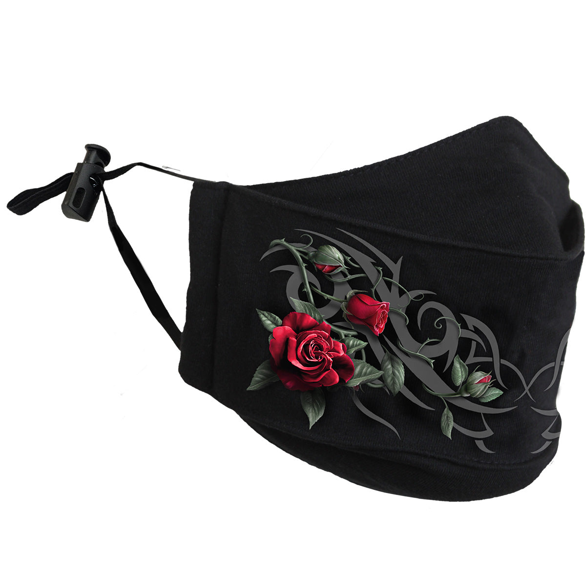 TRIBAL ROSE - Premium Cotton Fashion Maske mit Versteller